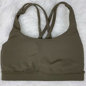 Lululemon army green Energy sports bra